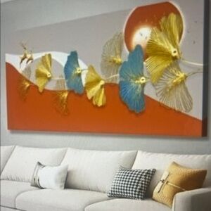 Abstract Wall Art with Gold and Blue Accent

20" x 40"